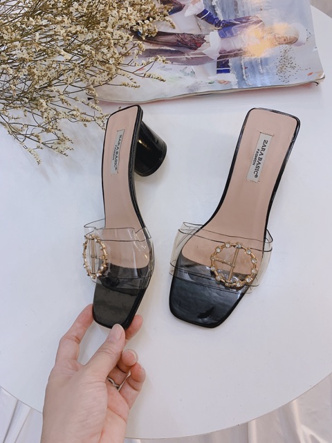 Guốc mika gót tròn 5cm