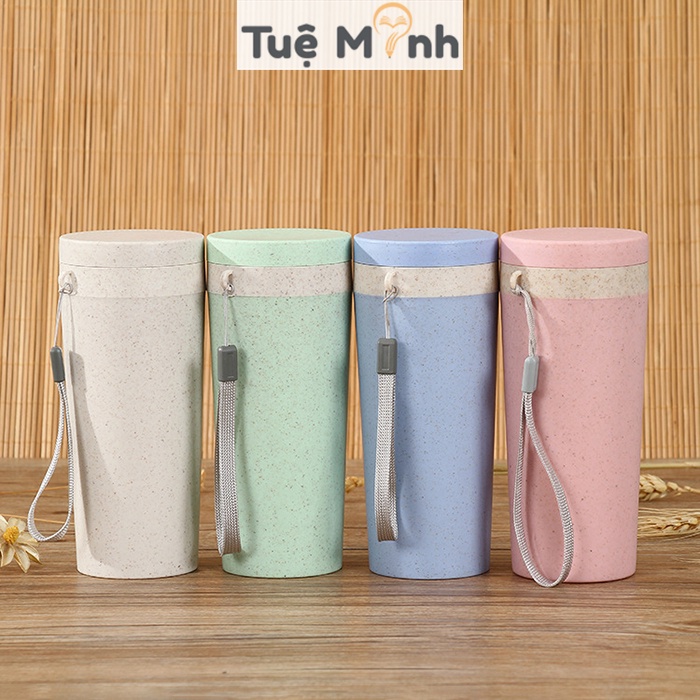 Bình giữ nhiệt lúa mạch 300ml đựng nước an toàn màu pastel xinh xắn