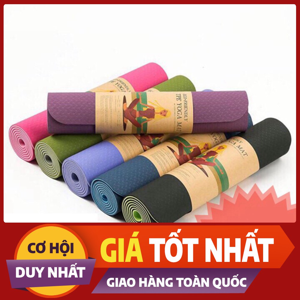 Thảm tập Yoga TPE Eco Friendly chính hãng dày 6mm