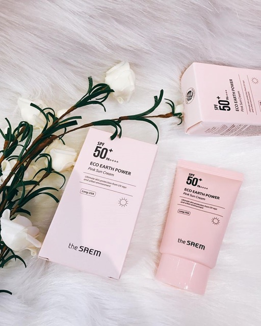 KEM CHỐNG NẮNG T SAEM ECO EARTH POWER PINK SUN SPF 50+ PA++++ 50g CHO MỌI LOẠI DA | BigBuy360 - bigbuy360.vn