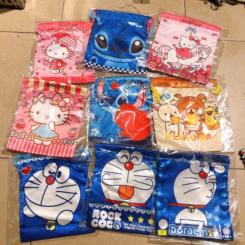 ☀️TÚI RÚT DORAEMON DOREMON KITTY STITCH☀️