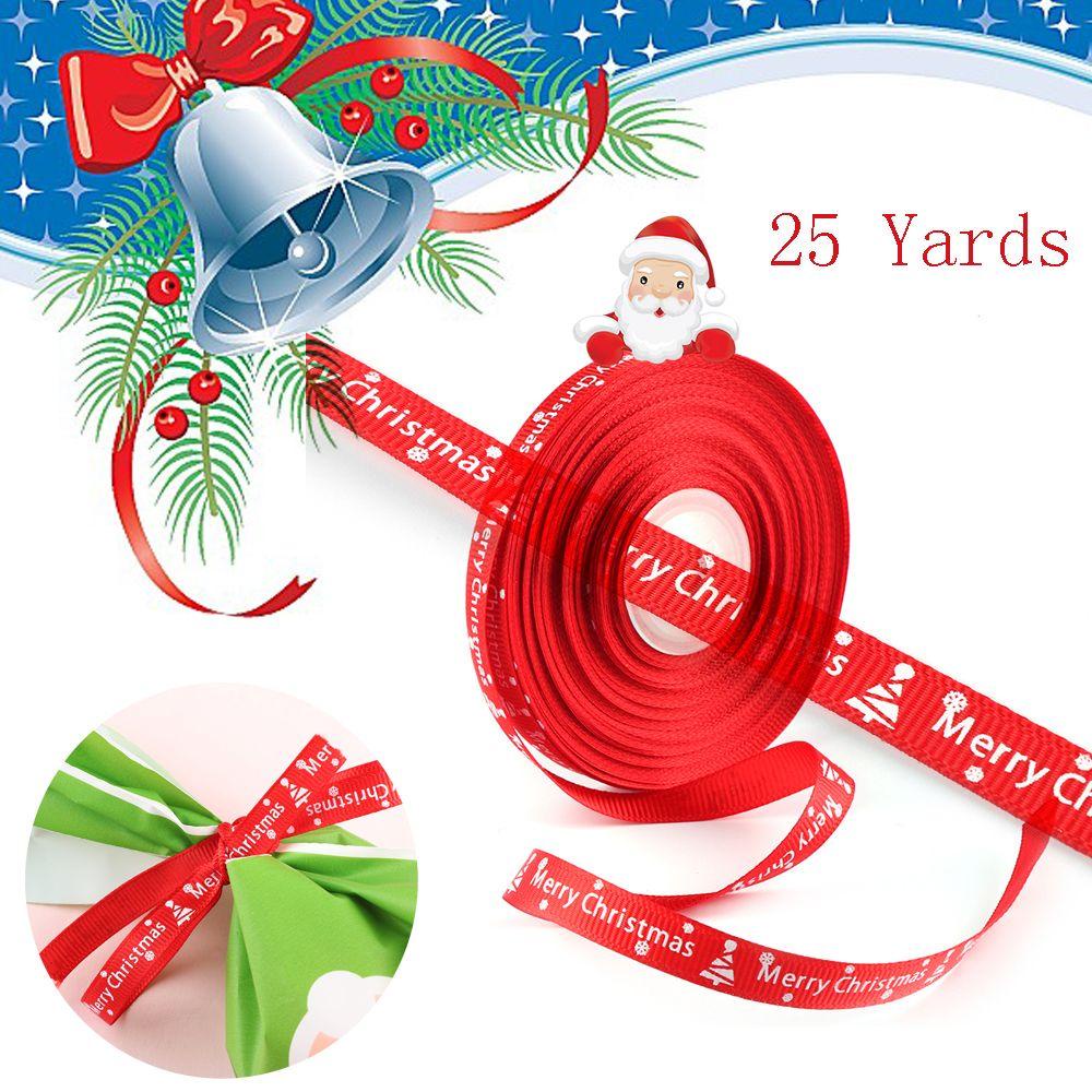 WTTLE Cuộn Dây Ruy Băng 25 Yards Trang Trí Giáng Sinh