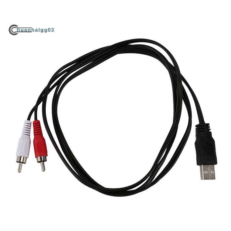 Dây Cáp Âm Thanh 1.5M Usb A Male Sang 2X Rca Phono Av