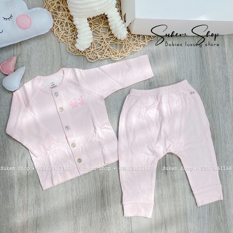 Bộ sơ sinh Nous thu đông cài thẳng dài nỉ VERLOURS