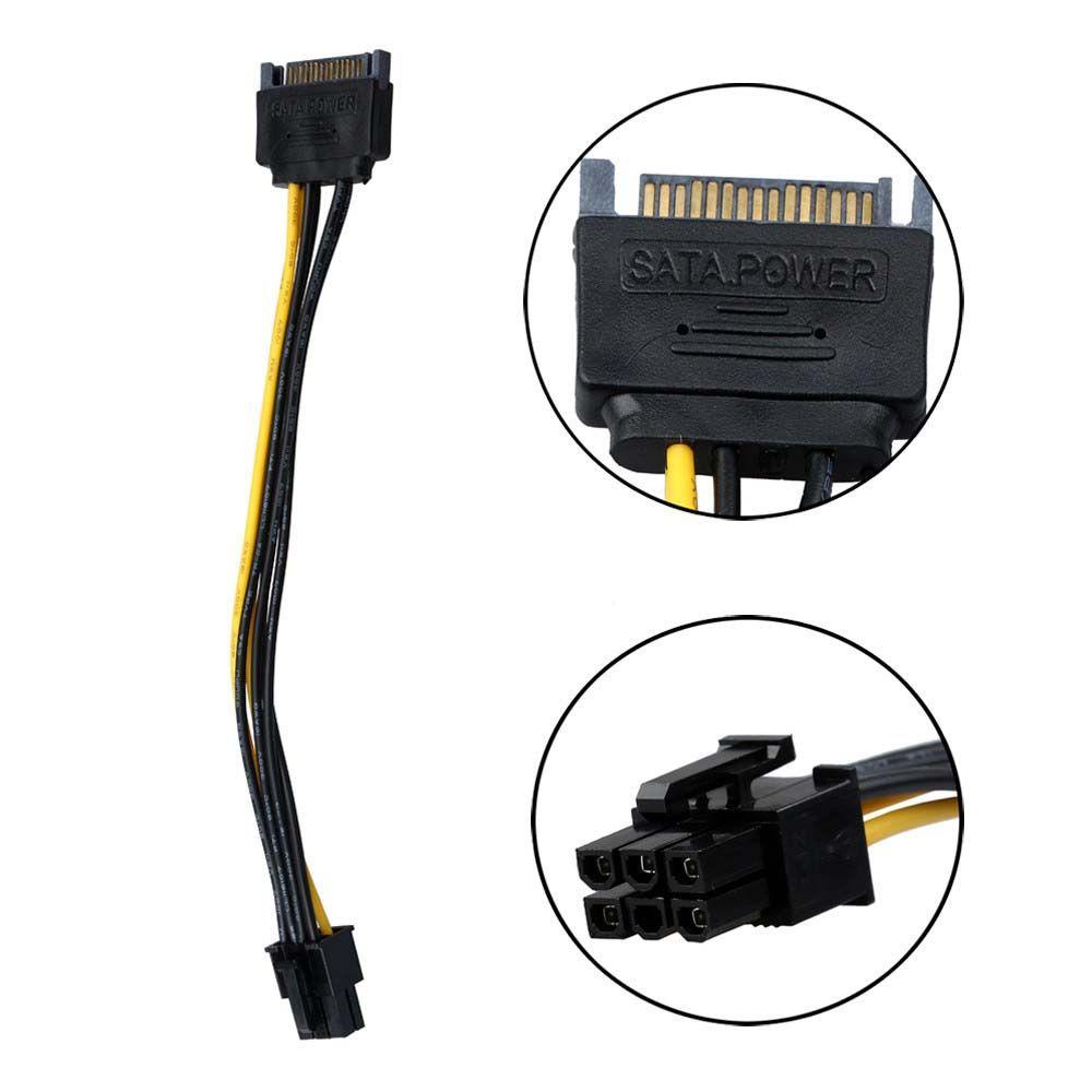 Cáp ChuyểN ĐổI SATA 15 Pin Sang 6 Pin PCI 15 Pin Sang 6 Pin