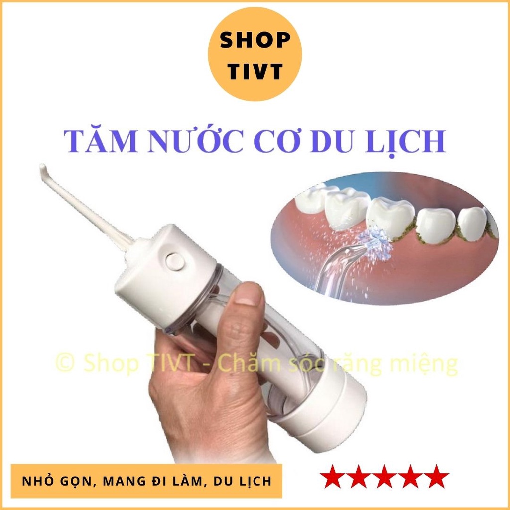Tăm nước du lịch, tăm nước cá nhân, bơm áp lực tay, bền bỉ, rửa sạch khe răng, dễ dàng mang theo người mọi nơi-TIVT