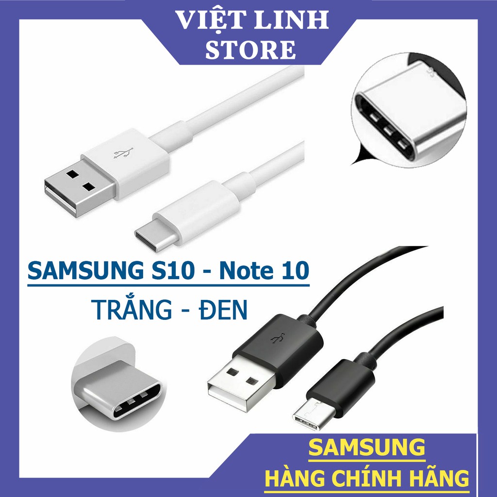 Cáp sạc Samsung Note10/S10, cáp sạc 2 đầu Type-C/USB hàng zin - Việt Linh Store