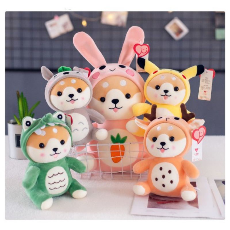 (30cm) Gấu bông chó Shiba lè lưỡi, lêu xì coslay