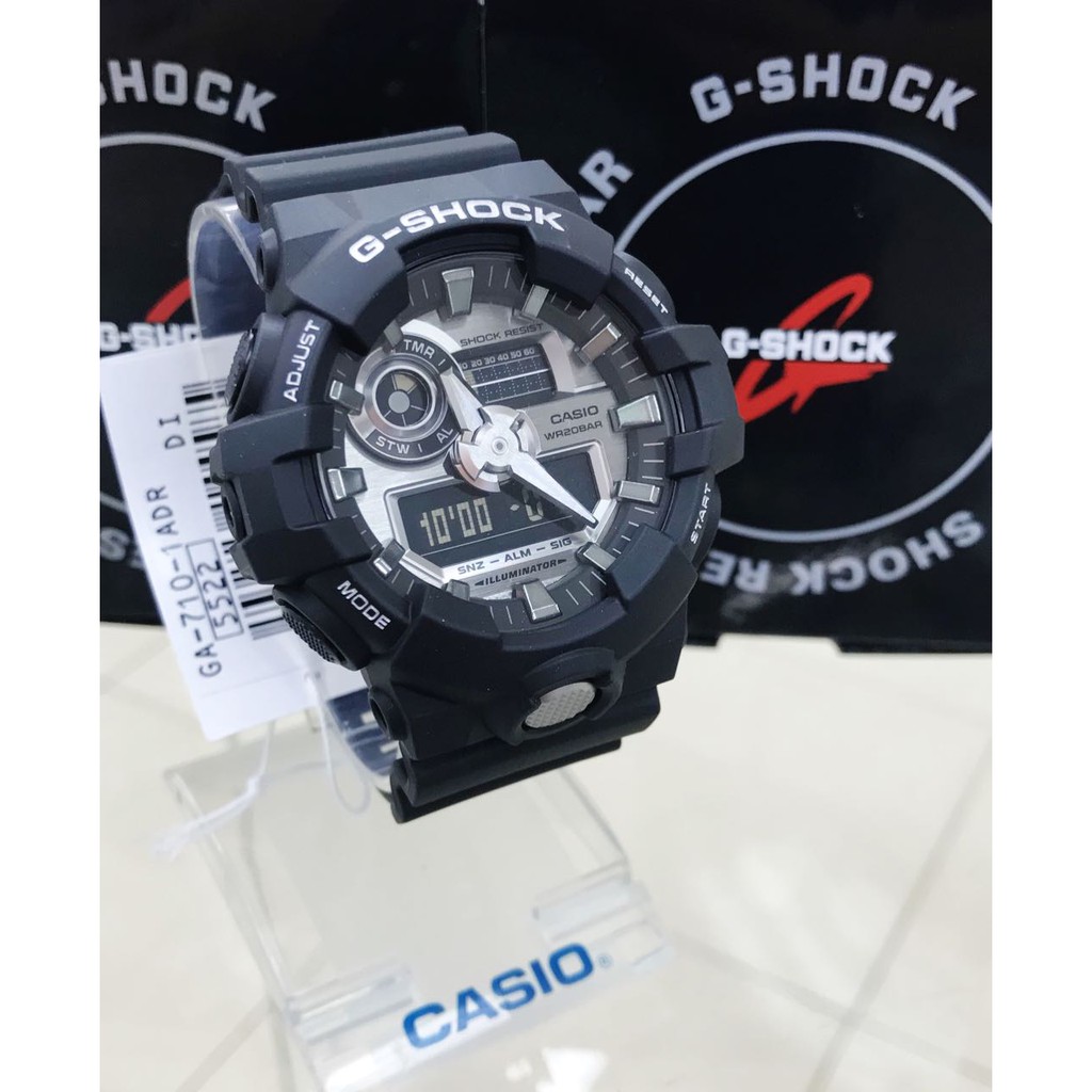 Đồng hồ nam Casio G Shock GA-710-1ADR Dây Nhựa Màu Đen - Tuổi Thọ Pin 5 Năm