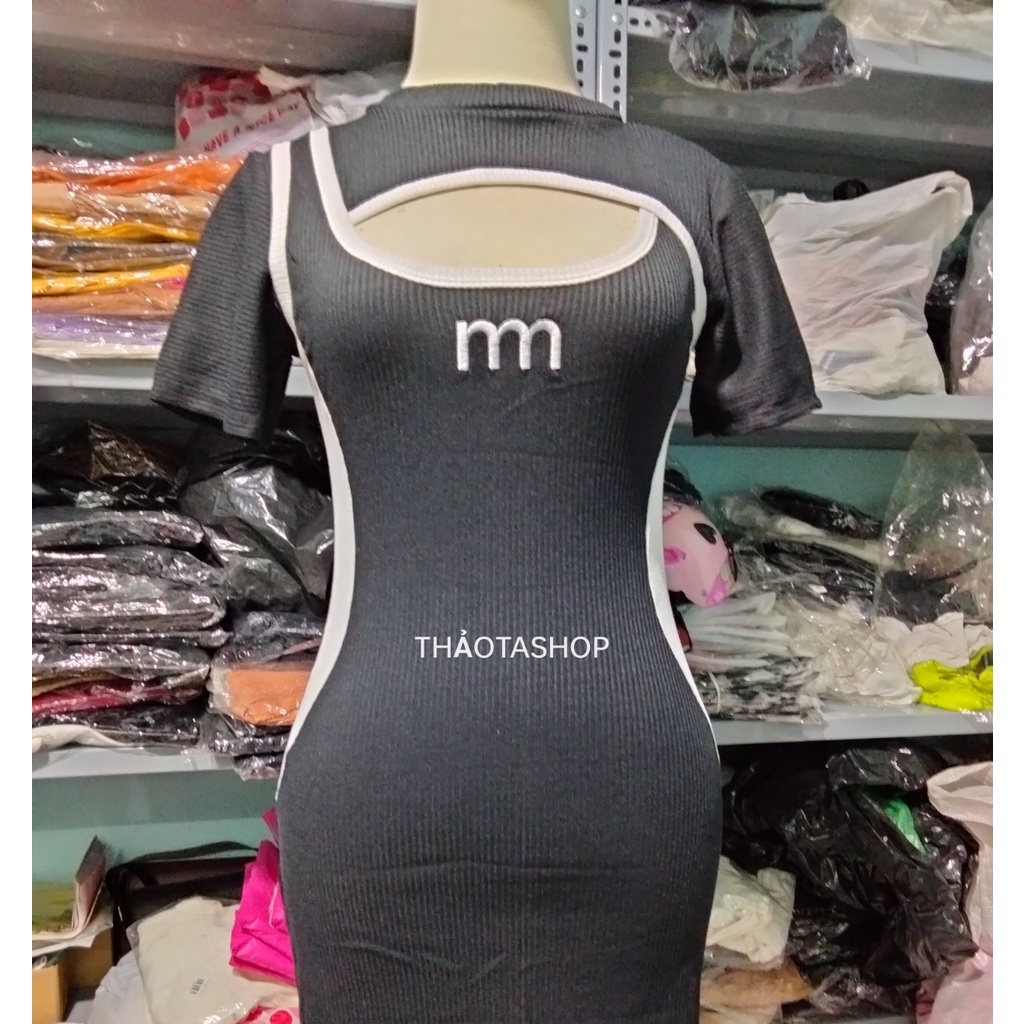 Đầm ôm body khoét ngực Siu Hót chấ thun Gân dày dặn co giãn 4 chiều hàng y hình kèm ảnh thật chính chủ