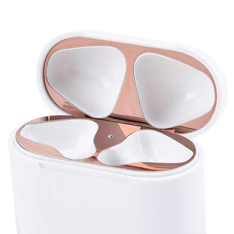 Dán decal kim loại 18K chống bụi AirPods 1/2 (bản sạc có dây-LED nằm trong)