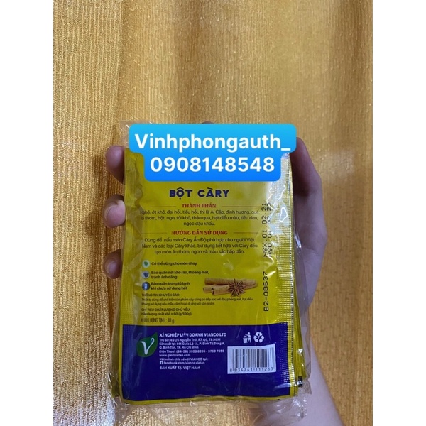 Bột cà ri Vianco ( Việt Ấn ) 10gr 1 gói ( 1 hộp 50 gói )