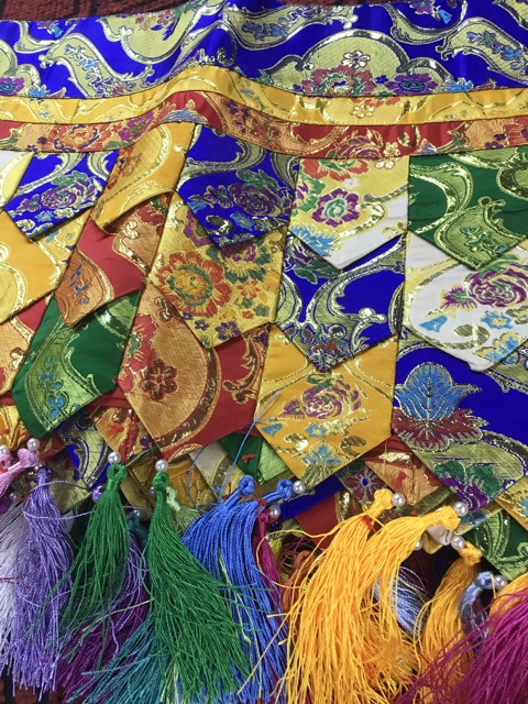 [PHÁP BẢO MINH CHÂU] Rèm 3 Tầng Thêu - Gấm Nepal - ĐẸP TỈ MỈ