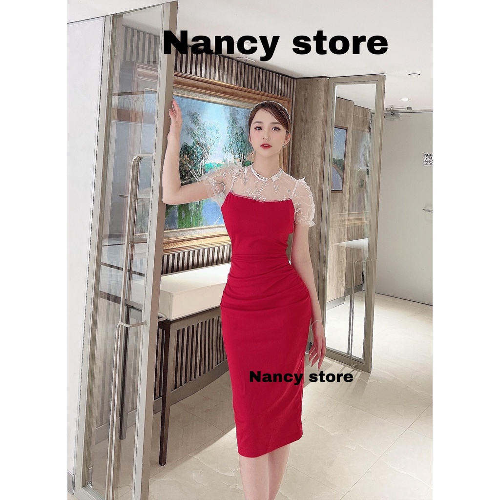 Đầm dự tiệc sang chảnh chất liệu mềm mại phối phối ren cao cấp | BigBuy360 - bigbuy360.vn