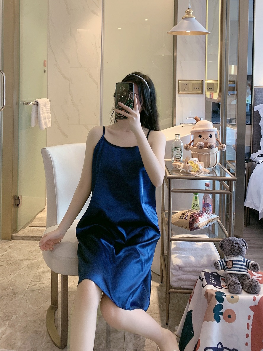 Đầm Ngủ Không Tay Vải Phi Bóng Phong Cách Hàn Quốc Quyến Rũ Dành Cho Nữ | BigBuy360 - bigbuy360.vn