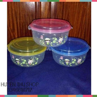 Sỉ 10 bát nhựa có nắp 18cm