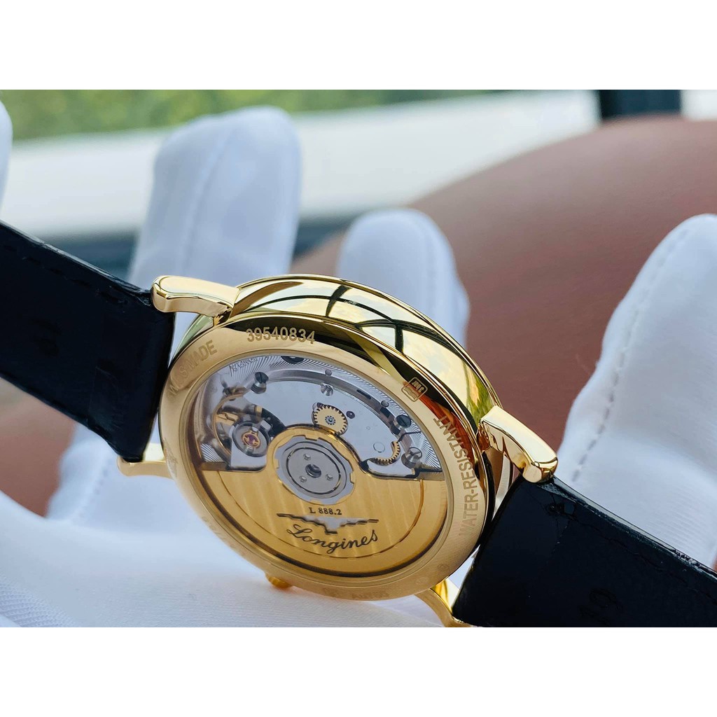 Đồng hồ nữ chính hãng Longines Elegant Automatic Gold Dial Ladies Watch L4.778.6.32.0 - Máy cơ tự động - Kính Sapphire
