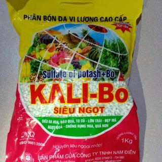 Kali ngọt gói 1kg, sản phẩm Kali bo kích thích ra hoa nhiều, chống rụng hoa, đậu quả
