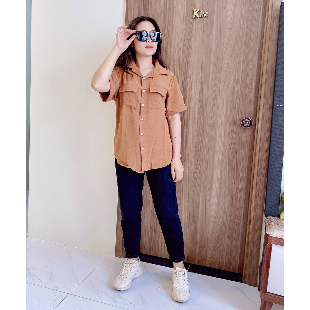 Áo Sơ Mi đũi nam nữ ngắn tay cổ bẻ Unisex, Áo đũi nam cổ bẻ vải Đũi lụa chống nhăn siêu mát lạnh (Thanh lý) - MINHSTORE | BigBuy360 - bigbuy360.vn