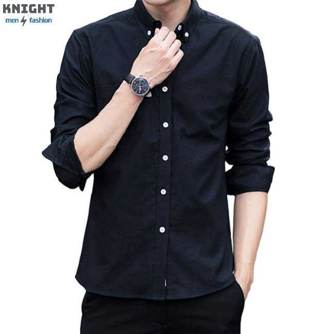 Men's Shirts Slim-fit Oxford Casual Long-sleeved Bottoming