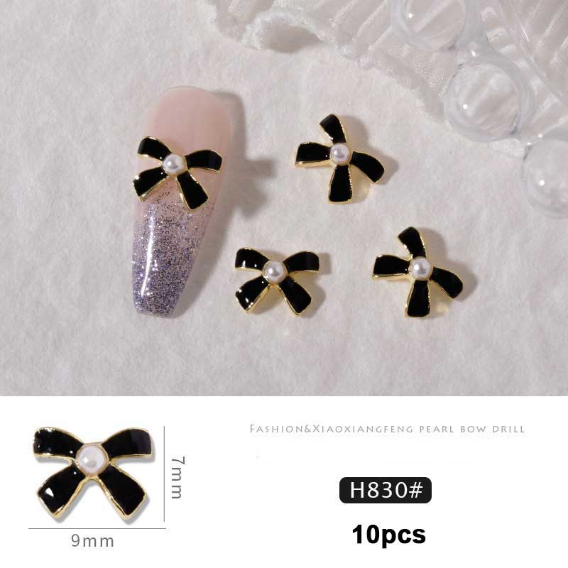 Bộ 10 HạT ĐíNh Trang Trí MóNg HìNh Nơ 3D