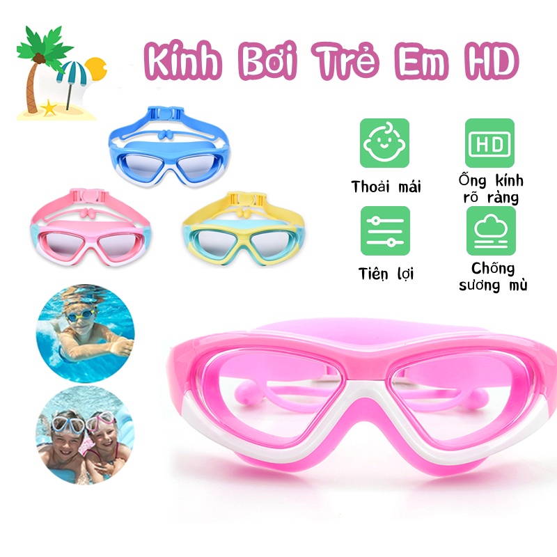 kính bơi trẻ em speedo,Mũ bơi Kính bơi cho bé trai bé gái, bơi trẻ em chống nước chống mờ-Giá cực rẻ cho bé 4-13 tuổi