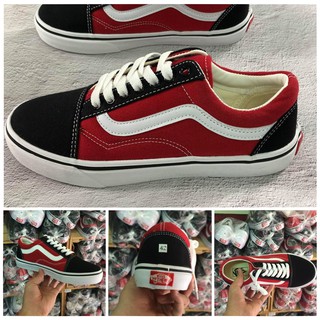 Giày thể thao old skool đen đỏ
