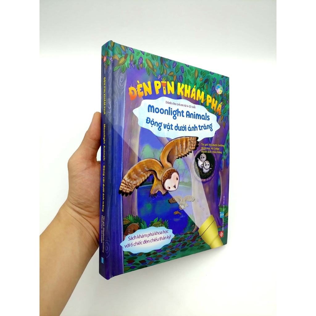 Sách - Đèn Pin Khám Phá - Moonlight Animals - Động Vật Dưới Ánh Trăng