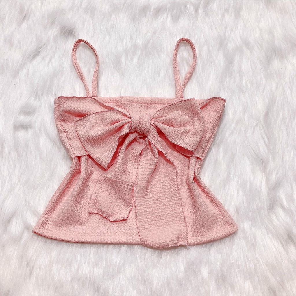 áo 2 dây đính nơ chất xốp mềm u