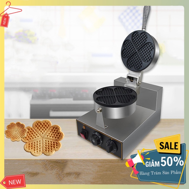 Máy làm các loại bánh tổ ong, bông lan, Waffle Khuôn trái tim