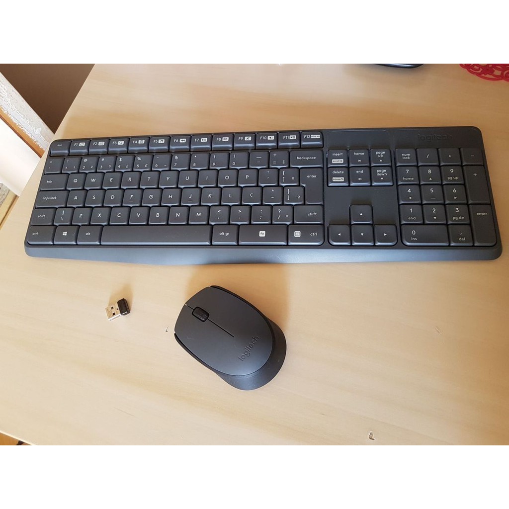 Bộ Bàn Phím + Chuột Không Dây Logitech MK235 - Thiết Kệ Đẹp Đẽ - Hàng Chính Hãng Bảo Hành 1 Năm