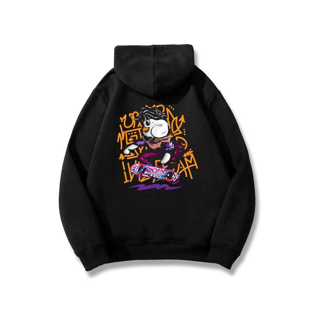 Áo Hoodie Slyduck Skateboard nỉ bông 100% cotton mềm mịn mũ trùm 2 lớp form rộng oversize unisex cho nam và nữ | BigBuy360 - bigbuy360.vn