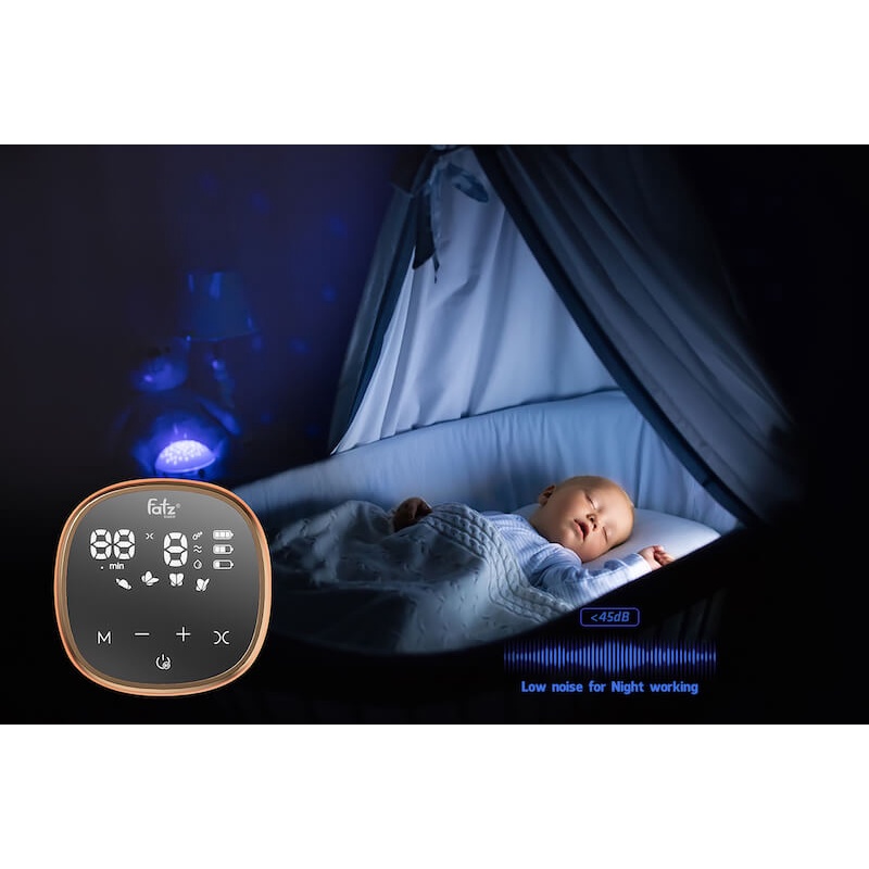 Máy hút sữa điện đôi Fatz Baby Resonance 4 có chế độ mát xa và kích sữa / 9 cấp độ lực hút-BẢO HÀNH 1 NĂM