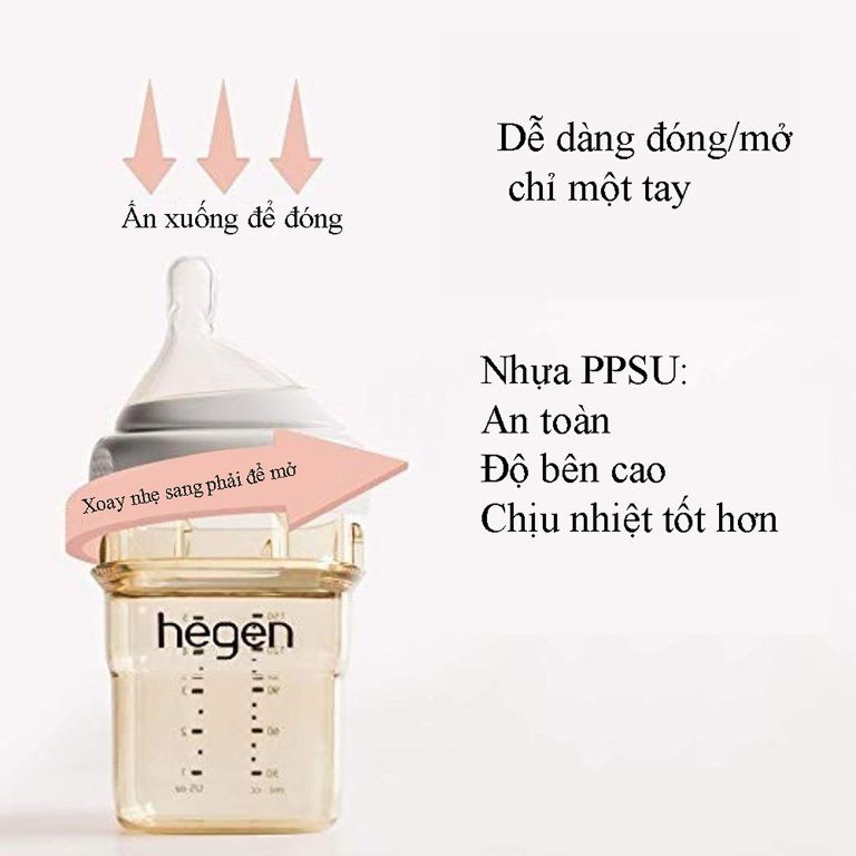 Bộ Nắp Đậy Núm Ti Và Cổ Nối Bình Sữa HEGEN