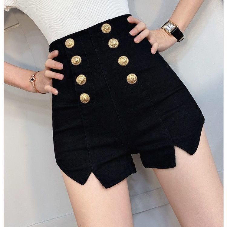 Jiashucheng Hàng Có Sẵn Quần Short Cạp Cao Phong Cách Hàn Quốc Mới Cho Nữ Giới