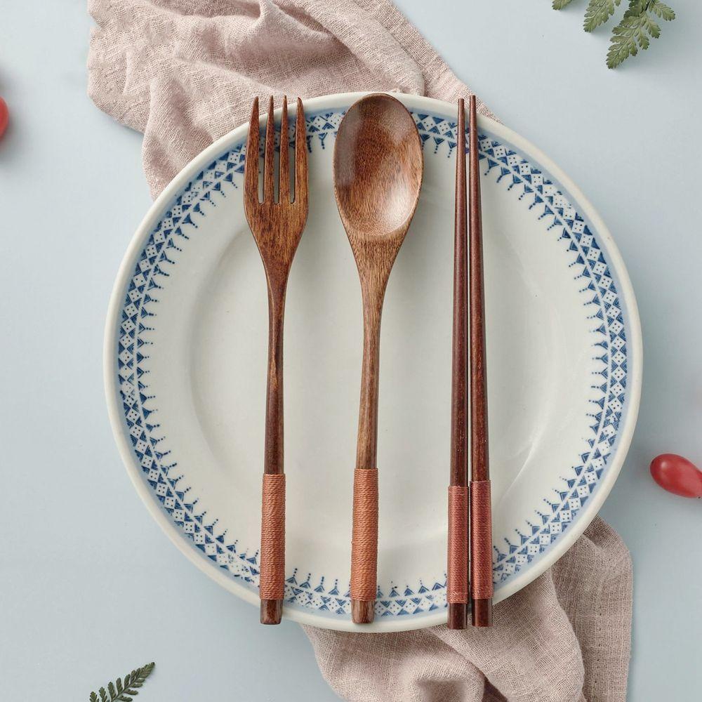 Túi Đựng Muỗng Đũa Nĩa Phong Cách Retro Có Thể Tái Sử Dụng