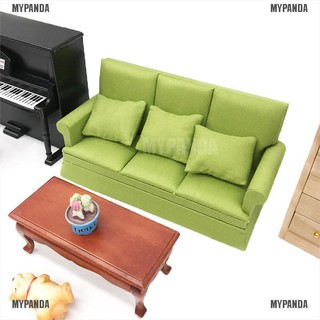 Ghế sofa nhỏ kèm 3 gối trang trí cho nhà búp bê