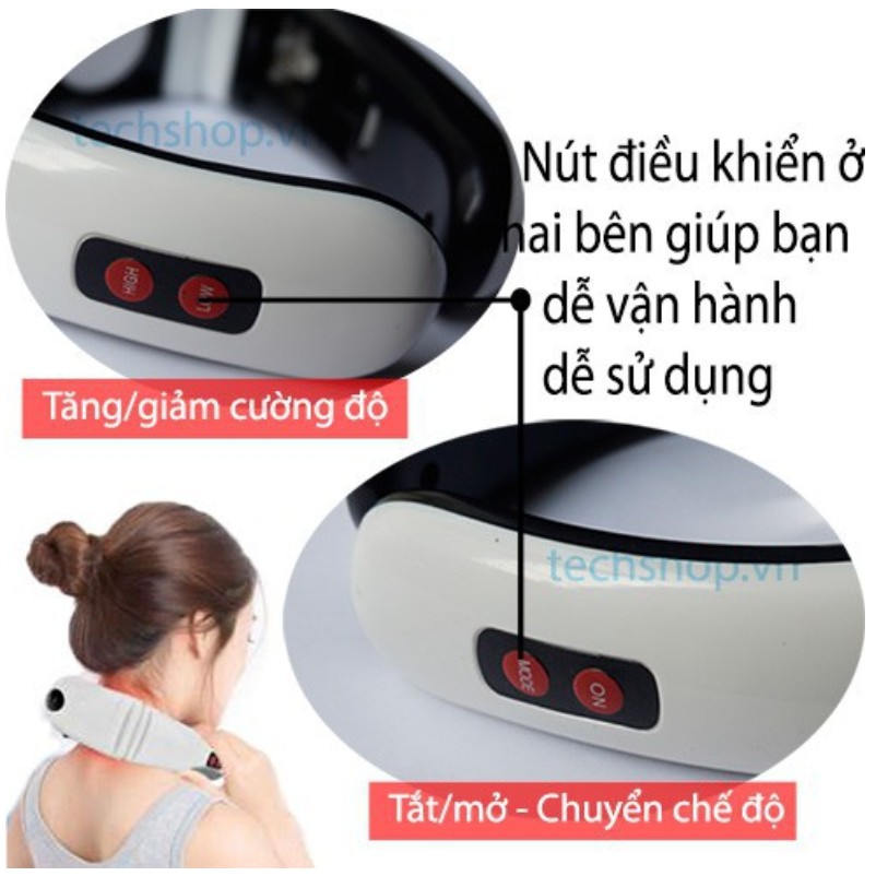 Máy Massage Cổ 3D Trị Liệu Cao Cấp - Máy Massage Cổ Trị Liệu Đau Mỏi Vai Gáy - Cứng Gáy - Trị Liệu Thoái Hóa Cột Sống Cổ