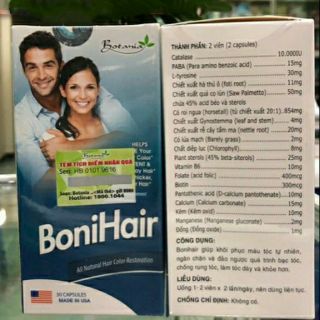 Bonihair viên uống ngăn ngừa tóc bạc và rụng tóc