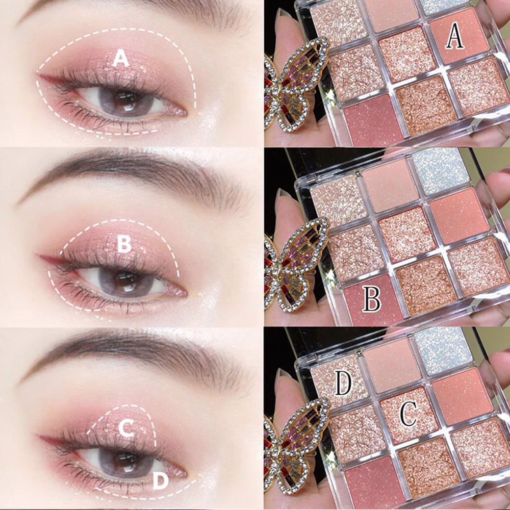 Phấn Mắt DIKALU COCO VENUS 9 Ô Màu Nhũ Lấp Lánh | BigBuy360 - bigbuy360.vn