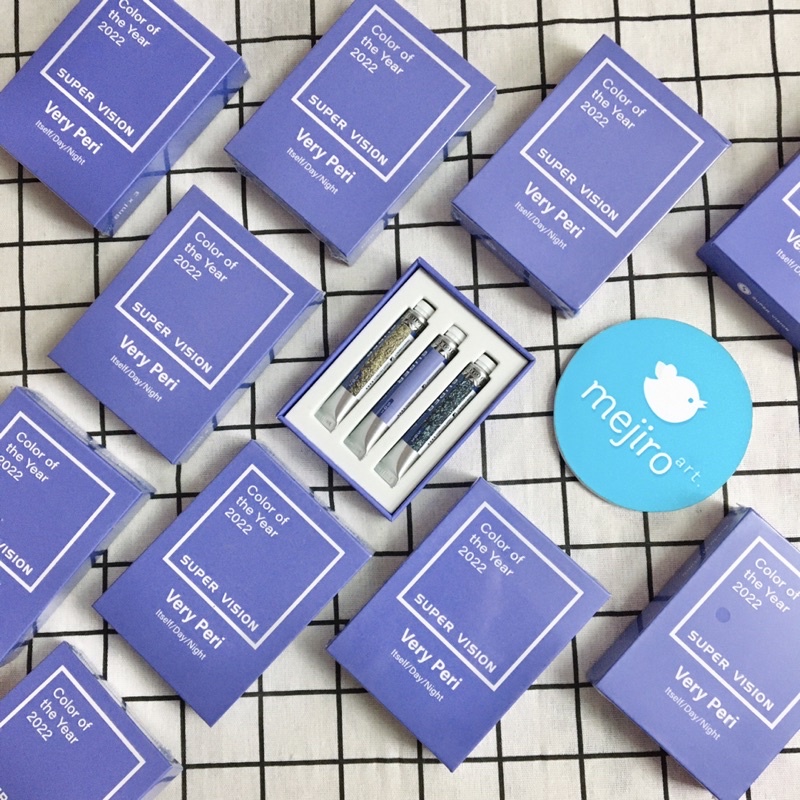 Set màu Very Peri tím lịm màu nhũ siêu xinh Super Vision- Set 3 màu 8ml