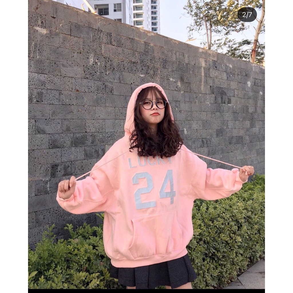 Áo hoodie nữ 24 màu hồng siêu đẹp, áo nỉ hoodie chất nỉ bông form rộng mặc thu đông siêu chất | BigBuy360 - bigbuy360.vn