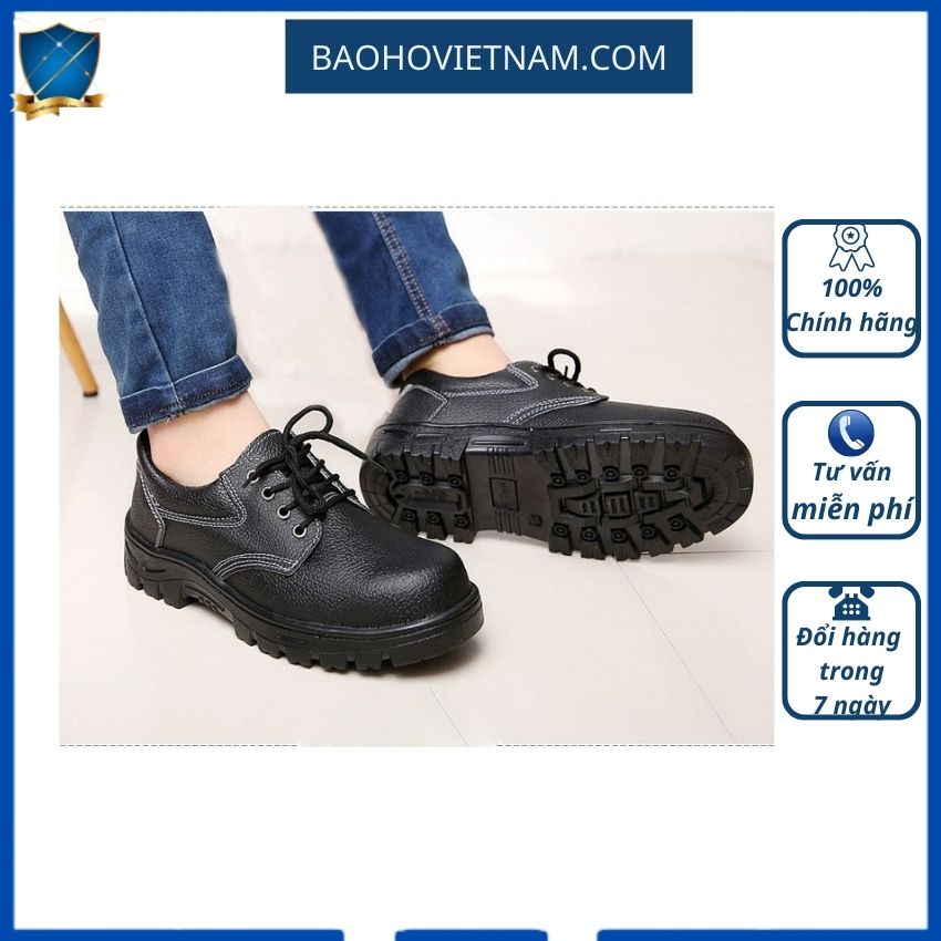 Giày bảo hộ lao động Nhật Quang siêu, mũi thép, chống đinh, dầu trơn trượt, hoá chất.
