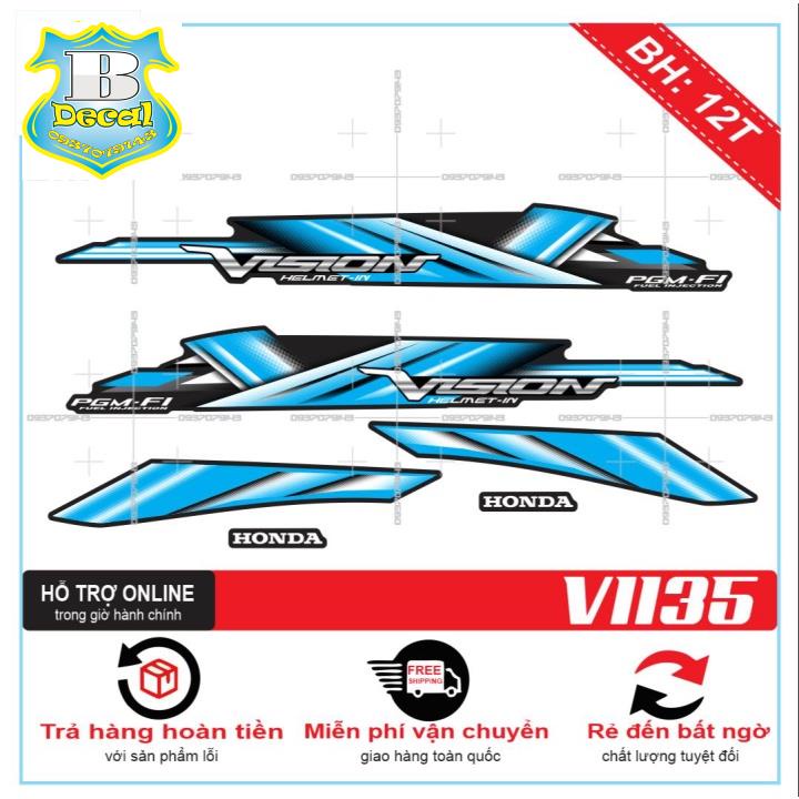 Tem VISION 2012 MẪU ZIN XANH ĐEN