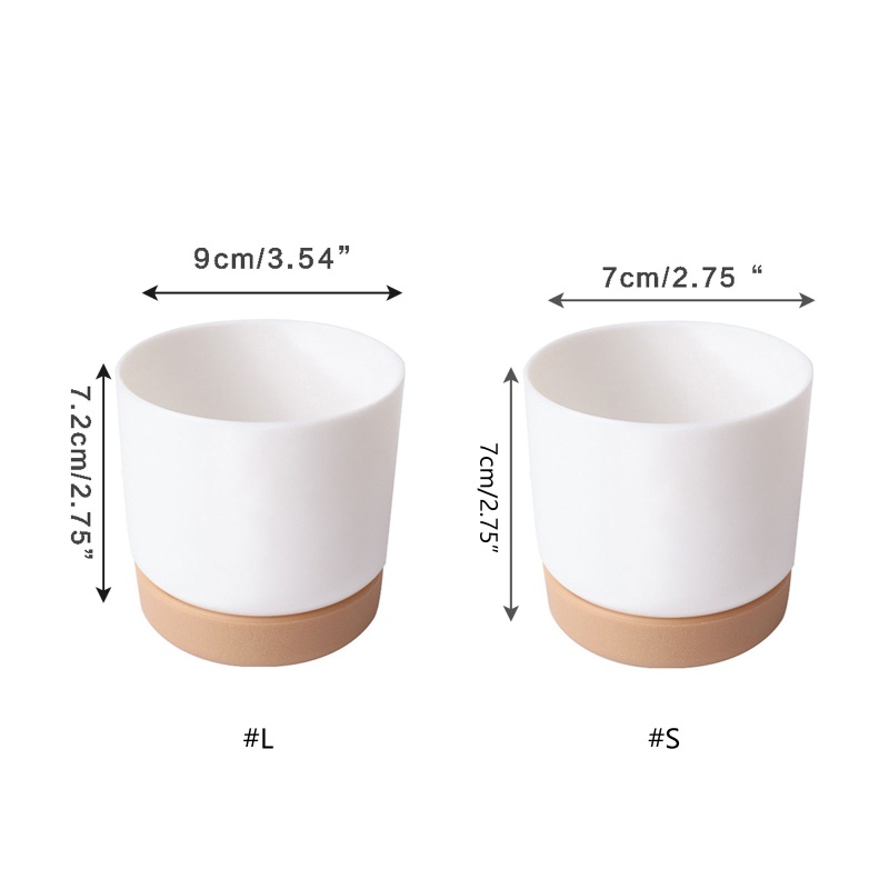 Chậu Trồng Cây Mọng Nước Bằng Nhựa Giả Gốm Sứ Cỡ Lớn / Nhỏ Độ Bền Cao