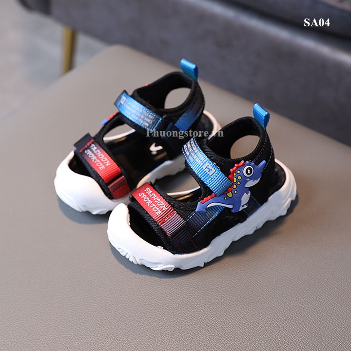 Giày sandal cho bé trai từ 0-3 tuổi họa tiết khủng long SA04