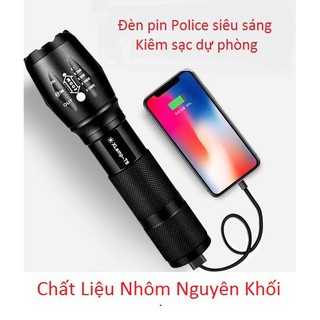 SIÊU SALE Đèn Pin T6 Nguyên Khối Siêu Sáng Kiêm Sạc Dự Phòng