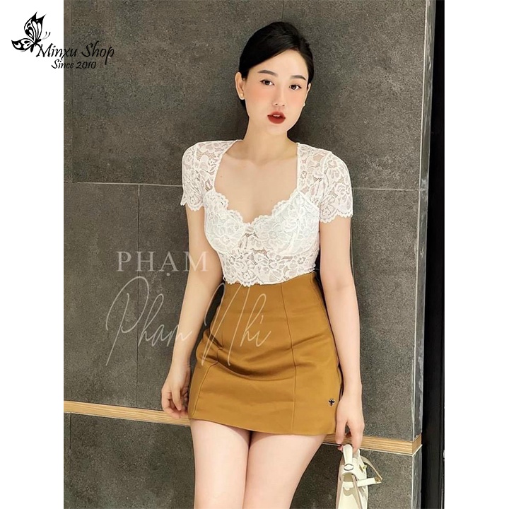 Quần sooc nữ giả chân váy - quần short nữ thời trang khóa lưng vải tuyết mưa cao cấp họa tiết con ong đủ size mã QO