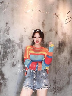 Áo len cầu vồng