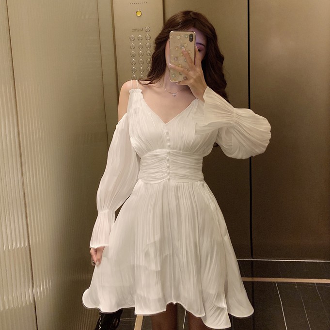 Đầm nữ dáng xòe hai dây Emilyshop